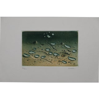 Hiroshi Asada, Zen, Gouttes d'eau sur le sable, Etching For Sale