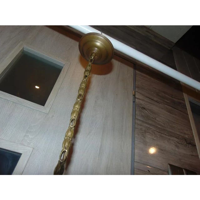 Art Nouveau Brass Lamp For Sale - Image 3 of 7