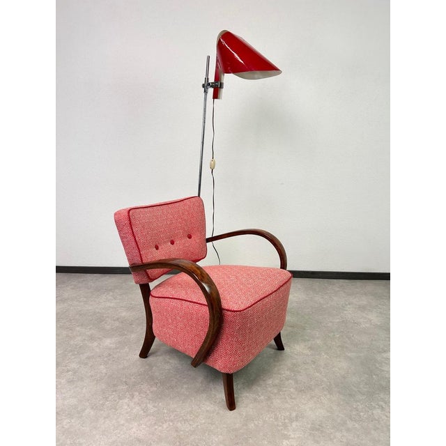 Art deco armchair H237 by Jindřich Halabala. Professionally stained and repolished. This piece is attributed to the...