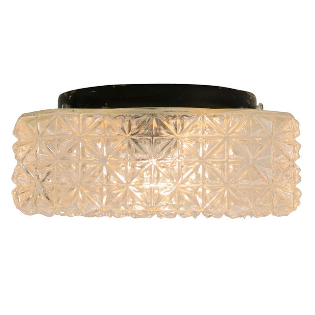 Mid-Century Wall or Ceiling Lamp. Metal base with white clear glass. 1960-1970 1x E27 / E26 Up to 250V (Europe/UK...