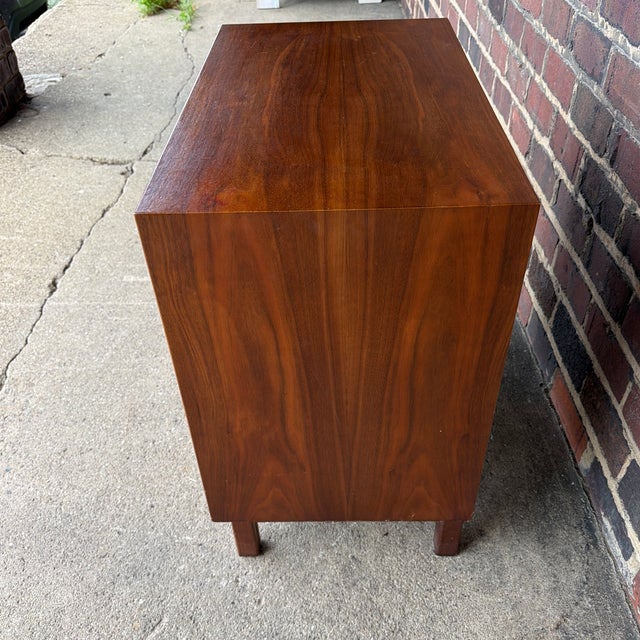 American of Martinsville Wonderwood Walnut Three-Drawer Chest For Sale - Image 9 of 12