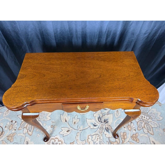 Queen Anne Folding Game Table For Sale In Phoenix - Image 6 of 12