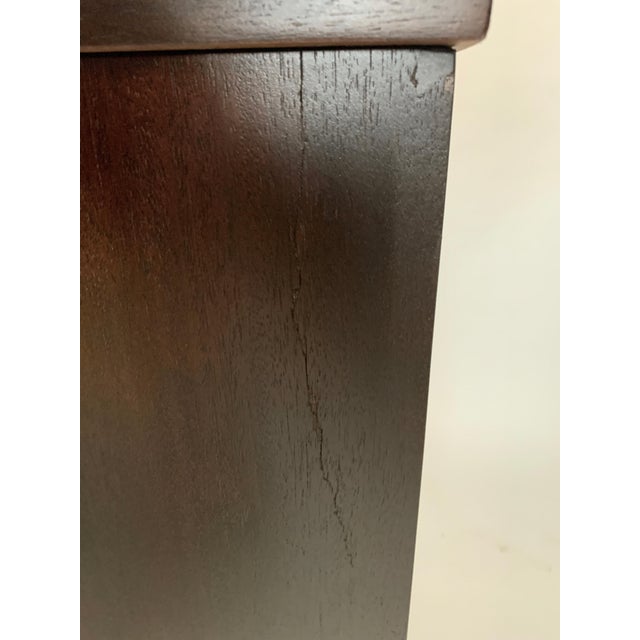 Swedish Moderne Dark Walnut Bedside Cabinets, 1940s - A Pair For Sale - Image 6 of 13