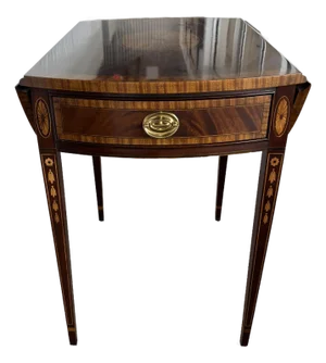 1980s Mahogany Hepplewhite Style Pembroke Table