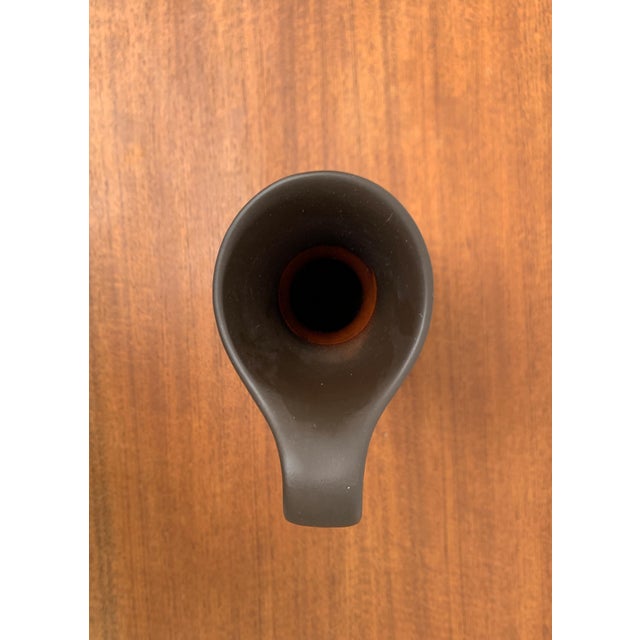 Mid-Century German Minimalist Pottery Carafe Vase from Wormser Terra-Sigillata, 1960s For Sale - Image 9 of 16