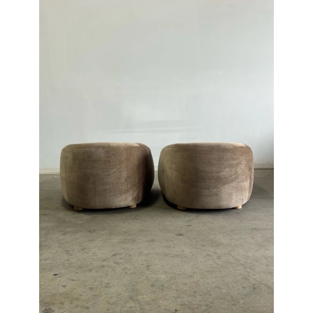 Brown Vintage Custom Royere Style Loungers -Pair For Sale - Image 8 of 8