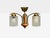 1950s Swedish Modern, Small Pendant Light, Brass, Teak, Textured Glass, Sweden For Sale In New York - Image 6 of 12