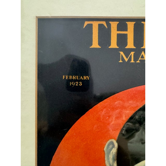 Original period front cover from the February 1923 issue of Theatre Magazine, featuring a melancholy Pierrot clown in...