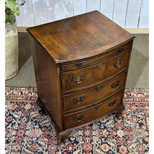 Vintage English Walnut Chest of Drawers, 1950s For Sale - Image 4 of 14