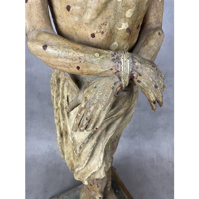 Beige Christ with Ties, 1480, Limewood For Sale - Image 8 of 18