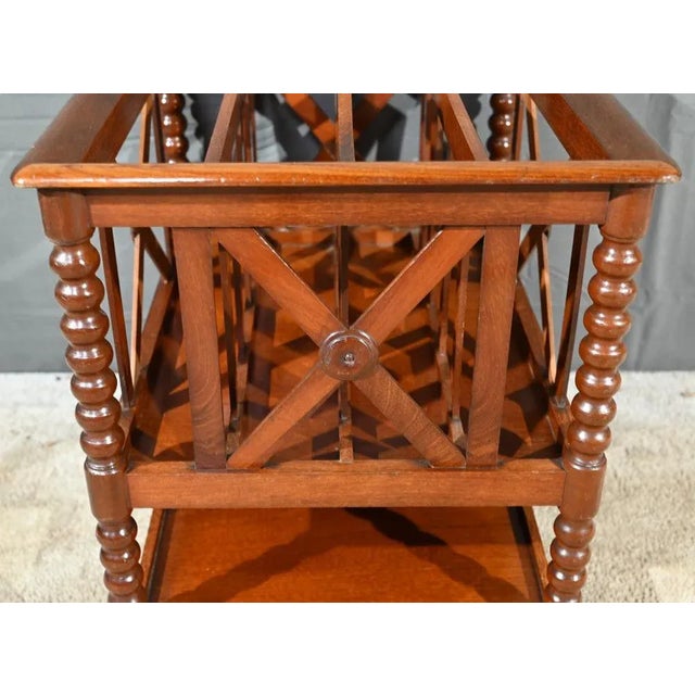 Louis Philippe Magazine Rack in Mahogany For Sale - Image 16 of 18