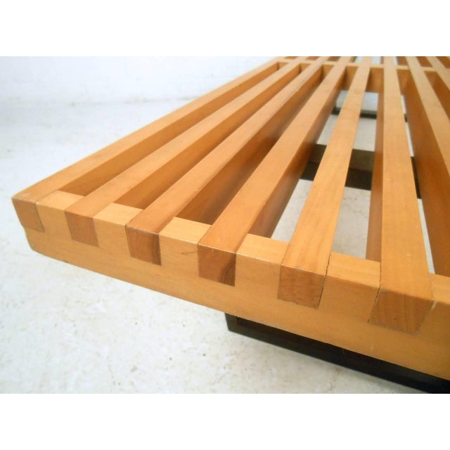 George Nelson Style Slat Bench For Sale In New York - Image 6 of 7