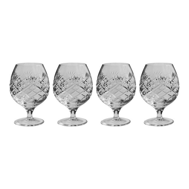 Royal Doulton Crystal Brandy Snifters Arden Pattern Set of 4 Chairish