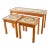 Mid Century Modern Danish Teak Tile Top Nesting Tables For Sale