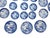 Ceramic Vintage Blue and White Willow Pattern Decorative Set of 21 Plates Made in Japan For Sale - Image 7 of 12