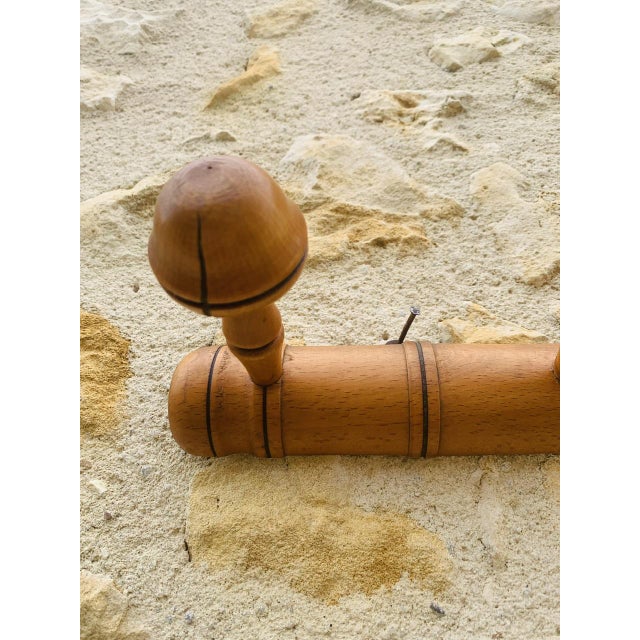 Mid-Century Faux Bamboo Wall Mount Coat Rack, 1950s For Sale - Image 6 of 18