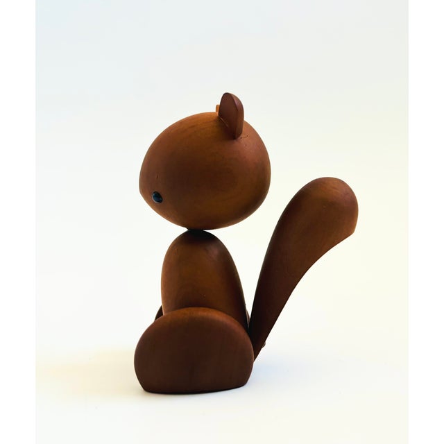 Mid-Century Modern MCM Senshukai Wood Royal Pet - Squirrel For Sale - Image 3 of 9