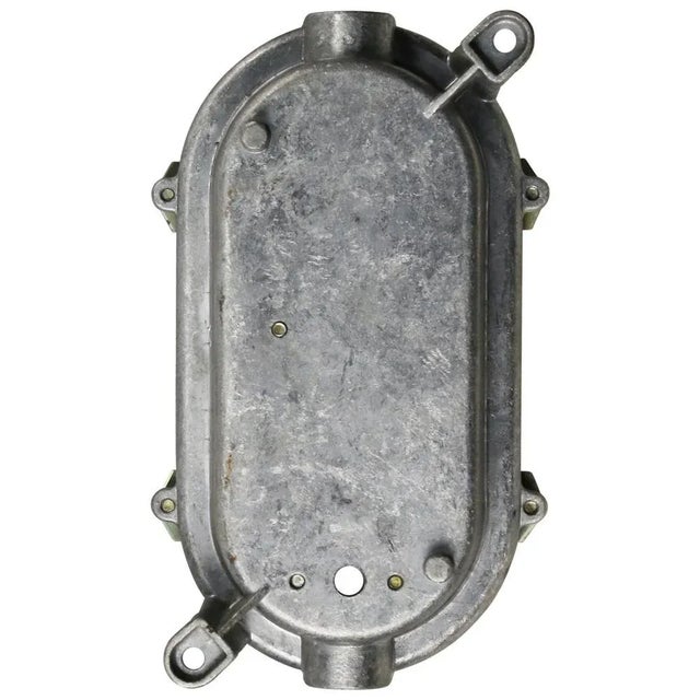 1970s Industrial Cast Metal & Frosted Glass Sconce For Sale - Image 5 of 6