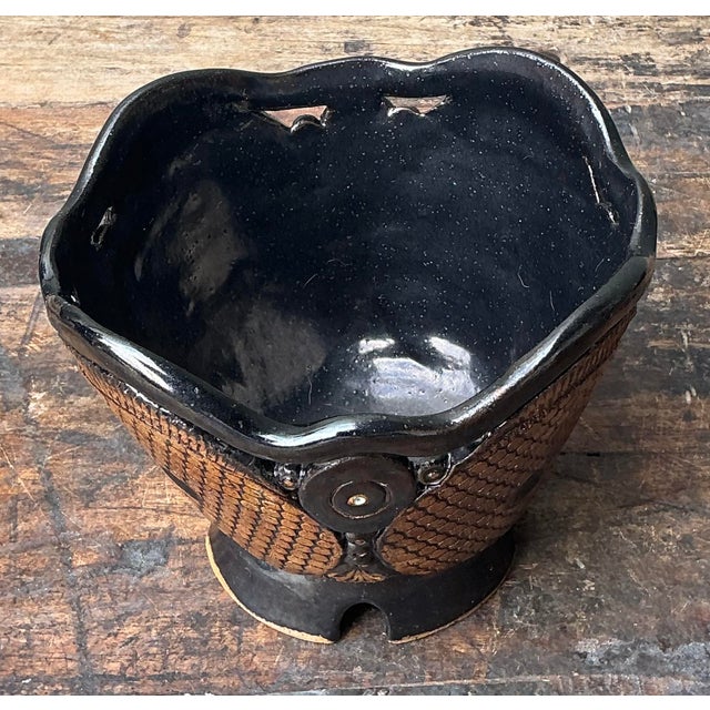 Ceramic Vintage Original Studio Pottery Vase For Sale - Image 7 of 12