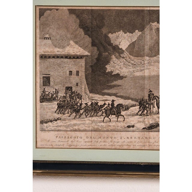 19th Century 19th Century Engraving of Napoleon Crossing the St Bernard Pass For Sale - Image 5 of 5