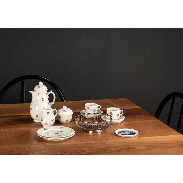 Biedermeier Streublume Tête-À-Tête for Two on Wooden Tray from Fürstenberg, 1950s, Set of 12 For Sale - Image 16 of 18
