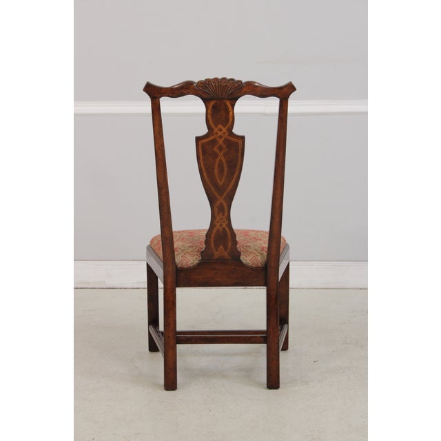 Wood Set of 10 Jonathan Charles Mahogany Chippendale Style Dining Chairs For Sale - Image 7 of 16