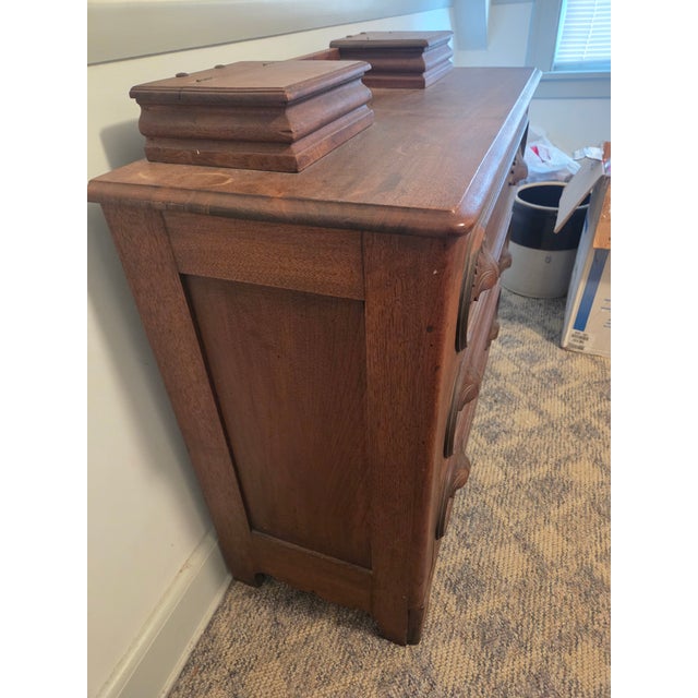 Victorian 19th Century American Victorian 3-Drawer Dresser, Knapp Joints For Sale - Image 3 of 5