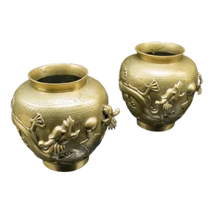 1880's Pair of Antique Flower Urns