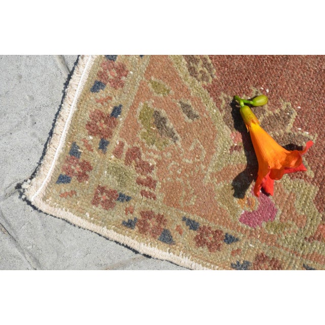 Mid-Century Modern Hand Knotted Small Rug Mid Century Modern Doormat - 1′6″ × 3′3″ For Sale - Image 3 of 6