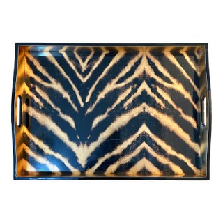Contemporary Caspari “Go Wild” Large Serving Tray For Sale