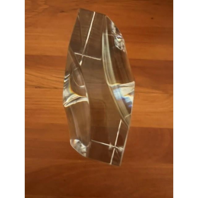 Orrefors 1970s Signed Orrefors Crystal Sculpture by Sven Palmqvist – Scandinavian Modern Art Glass For Sale - Image 4 of 6
