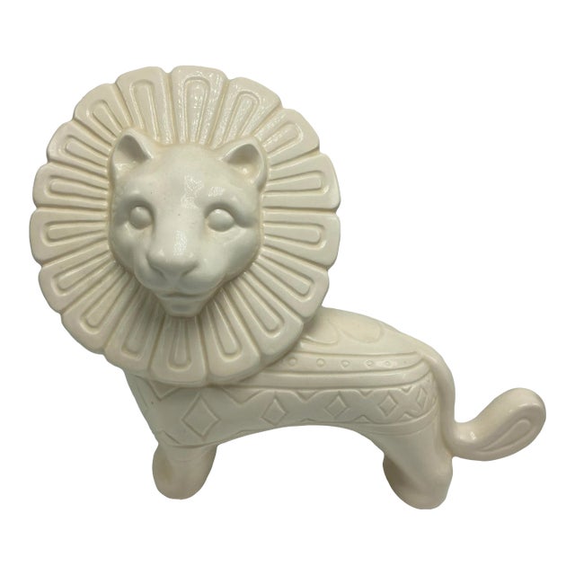 Large Italian Pottery Lion For Sale