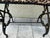 Mid 20th Century Vintage Mid 20th Century Cast Iron Bench With Leopard Print Upholstered Seat For Sale - Image 5 of 12