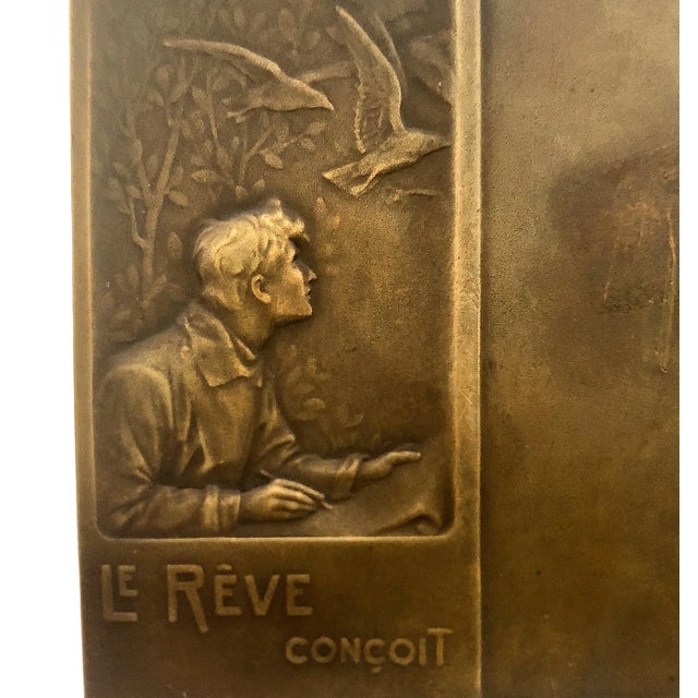 Early 20th Century Dawn of Aviation “Navigation Aerienne” Commemorative Triptych Medal, by Pierre-Alexandre Morlon For Sale - Image 5 of 8