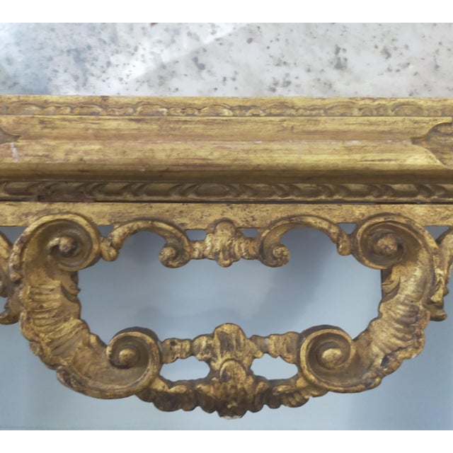 Antique Louis XV Wooden Mirror For Sale - Image 6 of 11