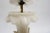 Wood 1950s Large Alabaster Leaf Urn Table Lamp, Lit From Within For Sale - Image 7 of 11