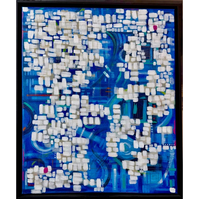 2020s “Designs” Original Abstract Acrylic Painting, Framed For Sale - Image 5 of 10