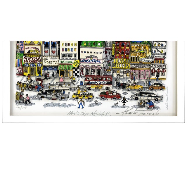 3D constructed mixed media serigraph on paper. Hand signed lower right by Charles Fazzino. Hand numbered 397/475 lower...