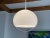 White Vintage Teak Pendant Lamp from Guzzini For Sale - Image 8 of 10