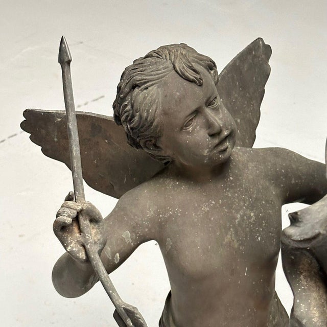 Patinated Bronze Outdoor Statue, Venus and Cupid, Lifesize Sculpture ...