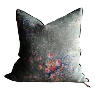 French Linen Accent Cover– Pompadour Laurier 26 For Sale