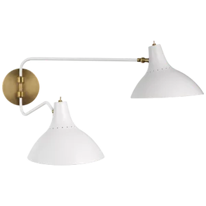 AERIN for Visual Comfort Signature Charlton Medium Double Wall Light in White