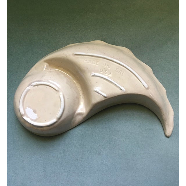 1960s California Pottery Paisley Appetizer Serving Plates - a Pair For Sale - Image 4 of 12