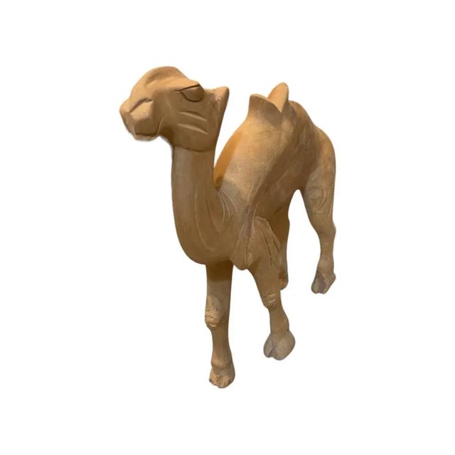 1990s 1990s Walnut Camel Decor Figurine For Sale - Image 5 of 8