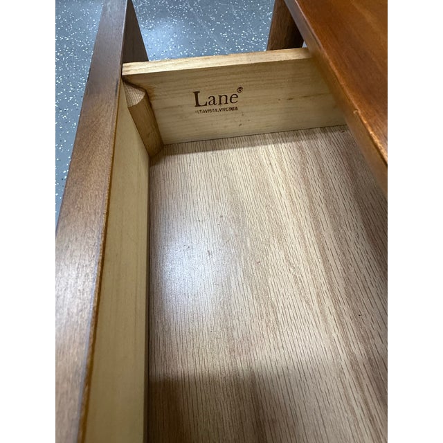 Lane Mid-Century Modern Walnut Coffee Table With Single Drawer, Style 1050-20 C. January 1960 For Sale - Image 10 of 11