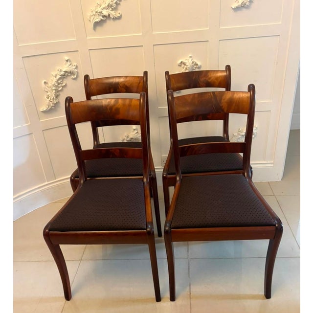 Antique Regency Mahogany Bar Back Dining Chairs with Sabre Legs, 1830, Set of 4 For Sale - Image 15 of 15
