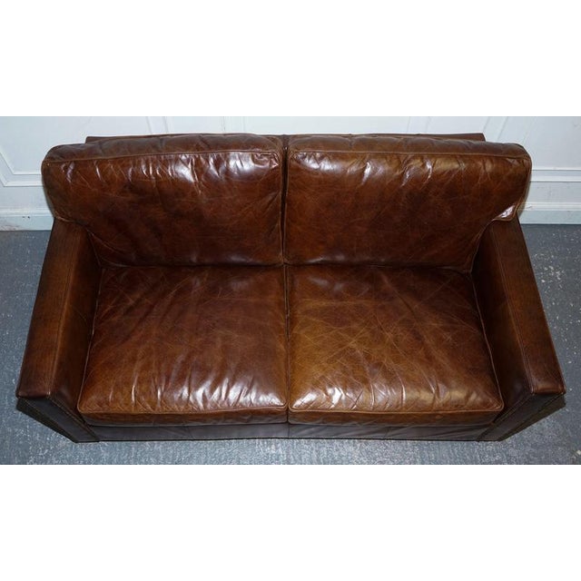 Brown Viscount Sofa in Brown Leather from Timothy Oulton For Sale - Image 8 of 15