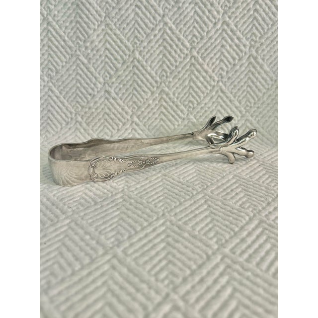 1900 Reed and Barton “Kings” Silver Plate Talon Ice Tongs For Sale - Image 9 of 9