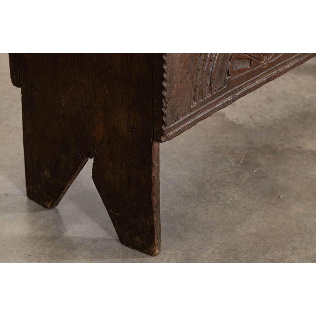 17th Century English Oak Coffer, 1690 For Sale - Image 9 of 15