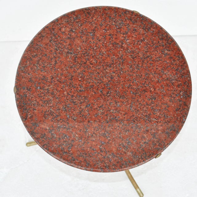 Red Cedric Hartman Granite Side Tables - a Pair For Sale - Image 8 of 11